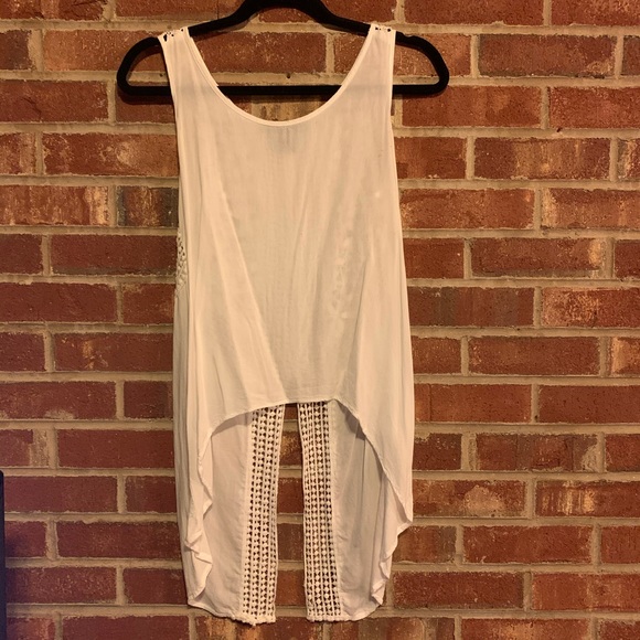 Sheer Tank Top with Crochet Back - Picture 2 of 2
